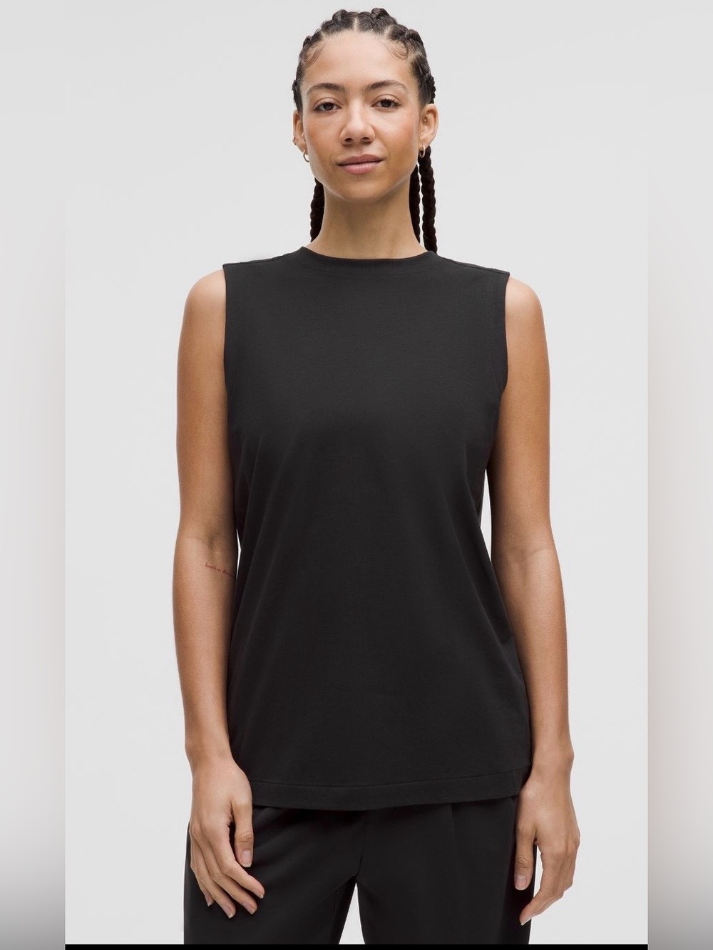 Lululemon All Yours Organic Cotton Tank in Black Size XL